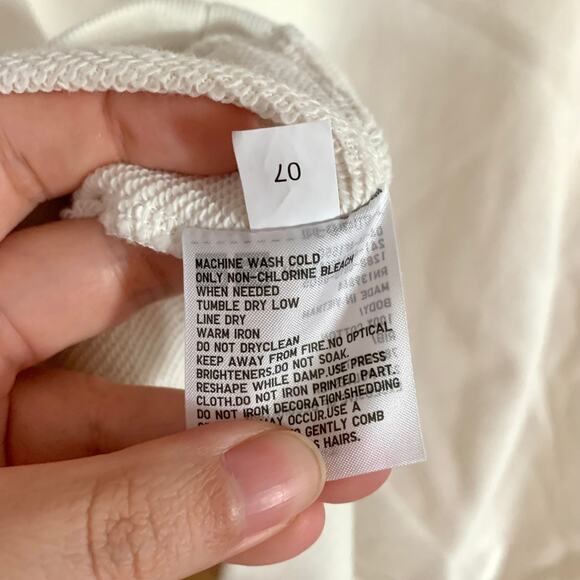 Mofusand x Uniqlo Collab Teddy Meow Printed Embroidered Sweatshirt Off White M - Picture 8 of 8